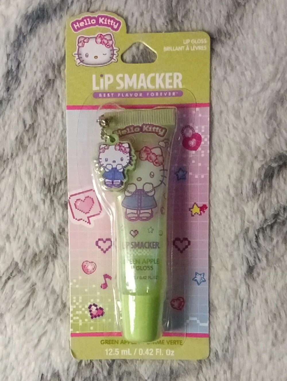 Hello Kitty Green Apple Lip Smacker Gloss with Charm